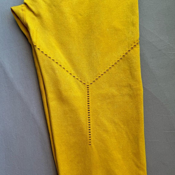 JoyLab leggings womens medium nylon blend patterned yellow - Picture 4 of 9